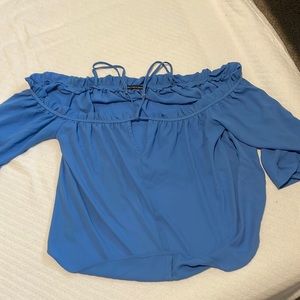 Scoop blue blouse